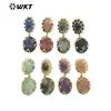 Pendientes E720 estilo europeo y americano chapados en oro microincrustados con piedras semipreciosas naturales en forma de gota con pendientes de piedra de cristal morado