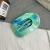 Estilo Coreano Primavera y Verano Nuevo Clip Perezoso Mate Hebilla de Mariposa Manchada Multicolor Elegante Pinza Elegante Pinza para el Cabello de Acrílico