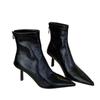Botas Pontudas Femininas 2024 Botas de Outono e Inverno Novas Botas Femininas Botas Finas Nicho Salto Alto Botas de Cano Alto Europeias e Americanas Stiletto