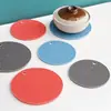 Tapete isolante de silicone redondo em formato de favo de mel para mesa de jantar, anti-escaldante, para cozinha, para xícaras de café e tigelas.