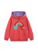 Sudadera con cremallera para niñas AostaBetty otoño, estilo europeo y americano, lindo cárdigan con capucha de retazos de arcoíris bordado