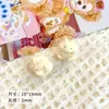 Super fofo cabeça de gatinho de resina hamster flor pulseira colar contas diy contas soltas acessórios de joias material