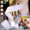 Toldo de Sol para Casamento Forma Livre Tecido Curvo Cobertura Arco Ondulado Espiral Versátil Tecido Elástico Adereços de Casamento Decoração de Teto