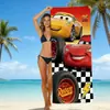 Toalla de Playa para Niños con Temática de Dibujos Animados Cars Mcqueen Toalla de Playa para la Costa Toalla de Baño de Microfibra