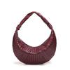 Al por mayor transfronterizo Bolso tejido nuevo Croissant Simple Lujo ligero Nicho Europeo y Americano Bowling Textura de hombro Bolso de axila
