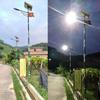 Nueva Farola Solar de Alta Potencia y Alto Brillo para Ingeniería Rural, Poste Integrado, Luz de Calle Exterior, Luz Solar de Poste Alto