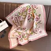 Estilo K de Lenço Quadrado Pequeno 70cm Feminino Novo Verão Versátil Lenço Presente Moda Retro Profissional Lenço Atacado Externo