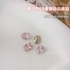 Joias para unhas diamante rosa em pó cristal K9 produtos genuínos Super Flash fundo pontudo coração torto Fang Huazi mesmo estilo decoração de unha com diamante