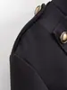 Nova Blusa de Manga Longa para Primavera e Outono, Estilo Europeu e Americano, Slim Fit, Cor Sólida com Detalhe de Botão, Blazer Casual Estruturado com Gola Alta