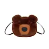 Bolsa de Boneca Novo Estilo, Bolsa Transversal de Urso de Pelúcia, Bolsa Pequena Fofa para Mulheres, Mini Bolsa Peluda, Bolsa de Urso de Desenho Animado, Bolsa de Mão