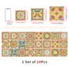 24 Piezas de Pegatinas de Azulejos Estilo Europeo Transfronterizo para Cocina Autoadhesivas a Prueba de Aceite Pegatinas de Pared Impermeables Vinilo Extraíble Calcomanías de Pared