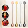 Colher de café de aço inoxidável 304 colher de mexer marca redonda colher de cabo longo colher de gelo estilo estrela colher colher colher colher bastão de mexer colher