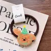 Nuevo Estilo Coreano de Principios de Primavera para Niños Oso Lindo con Graffiti Diadema para el Cabello Estilo Familiar para Niñas Otoño e Invierno Color Café Cola de Caballo Círculo Grande