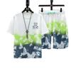 Conjunto de pantalones cortos de manga corta para adolescentes, camiseta de estudiante masculino, ropa deportiva de verano para escuela secundaria, moda masculina