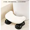 Taburete de pie para inodoro de color contrastante de lujo ligero, reposapiés auxiliar ergonómico para inodoro, taburete de plástico antideslizante para agacharse para baño