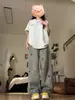 Jeans Bordados Lavados para Perros Talla Grande mm 2025 Nuevos Pantalones Rectos de Pierna Ancha de Cintura Alta Sueltos para Mujer Americana