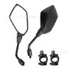 Espejo Retrovisor de Motocicleta Transfronterizo Modificado Reflector de Campo de Visión Amplio Patrón de Serpiente Espejo Cuadrado Horizonte Espejo Retrovisor para Vehículo Eléctrico