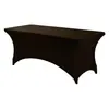 Mantel spandex para cocina de 6 pies aproximadamente 1.8 metros negro lavable resistente a las arrugas elástico rectangular mantel para patio actividades