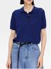 Suéter de punto de manga corta con cuello pequeño para mujer 2025 verano nueva moda casual delgado top irregular