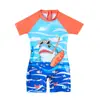 Traje de baño transfronterizo para niños 2027 para niños, Estampado de dibujos animados popular, Lindo de una pieza, Playa, Natación, Vacaciones, Traje de baño para bebé