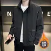 Chaqueta Casual de Manga Larga Cálida Acolchada con Cuello Alto, Versátil, de Marca de Moda Nueva para Hombre, Ropa de Trabajo Sencilla, Primavera y Otoño