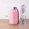 Bolsa de Nylon a Cuadros con Cordón Bolsa Cilíndrica con Cordón Bolsa de Almacenamiento para Chaqueta de Plumas Bolsa con Cordón Bolsa Organizadora de Viaje Bolsa de Empaque