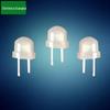 Fornecimento direto de fábrica 5mm palha chapéu nevoeiro luz branca alta pressão direto plugue lâmpada contas F5 palha chapéu leite cabelo branco branco LED luz indicadora