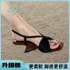 Impresionantes sandalias de lazo para mujer, nuevo estilo de verano 2026, elegantes de punta abierta, adecuadas para combinar con faldas, sandalias de cuña de tacón alto