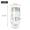 Jarrón de vidrio transparente iridiscente estilo ins nórdico con boca ancha, decoración para sala de estar para arreglos florales, disponible para venta al por mayor
