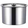 Taza de acero inoxidable espesada para cocina doméstica con asa, cubierta antipolvo, tanque de condimentos, cuenco para condimentos comerciales, cuenco para huevos, venta al por mayor