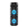 Gy-8821 Ventas Directas de Fábrica Micrófono Inalámbrico Bluetooth Dual de 8 pulgadas Audio 20W Alta Potencia Altavoz Karaoke Baile Cuadrado
