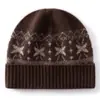 Nuevo gorro de jacquard de copo de nieve retro de cachemira, sombrero cálido y resistente al frío, gorro de punto simple, gorro para ciclismo al aire libre