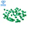 Rectangular verde nano piedra desnuda nano verde incrustado joyería 1.5 * 3mm ~ 2 * 4mm Esmeralda rectangular plano de coche