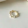 Anillo Abierto Irregular de Nuevo Estilo Transfronterizo para Mujer, Diseño Único, Simple y Versátil, Anillo Ajustable para Dedo Índice