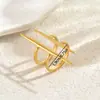 Joyería Europea y Americana Transfronteriza para Mujer Forma Geométrica Diseño de Alta Gama Anillo para Labio Anillo Versátil Venta al por Mayor para Mujeres