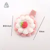 Grampos de Lã Crochê Totalmente Feitos à Mão, Acessórios de Cabelo Trançados, Grampos Tipo Bico de Pato de Creme para Bolo Prontos, Estilo Doce
