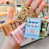 Mini Spinner Juguete Creativo Máquina de Frutas de Dibujos Animados Agitador Máquina de Lotería Juego Llavero Modelo Artificial Juguete