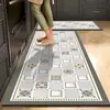 Alfombrilla Larga para Piso de Cocina, Tierra de Diatomeas, Absorbente de Agua y Aceite, No Lavable, Resistente a Manchas, Felpudo Antideslizante para Entrada Estilo Americano