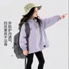 Jaqueta Corta-Vento Feminina Estilo Primavera e Outono 2026 Nova Estilosa Crianças Médias e Grandes Top Roupa Infantil Primavera Casual Moda Outwear