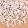 Cuentas de Letras Inglesas Estampado en Caliente para Manualidades Niños Educación Temprana Joyería Cuentas Sueltas Pulseras Tejidas a Mano Accesorios para Collares