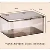 Caja de almacenamiento transparente con tapa, simple para el hogar, de escritorio, a prueba de polvo, para oficina, sala de estar, mesa de centro, bocadillos, canasta de plástico, venta al por mayor