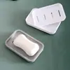 Jabonera de doble capa con drenaje estilo japonés, jabonera de plástico creativa para baño en color nórdico, estante de almacenamiento jabonera con drenaje