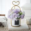 Flor de simulación nórdica para sala de estar, flor decorativa de plástico, flor falsa, mesa de té, escritorio, muestra de habitación, decoración de flores secas en maceta