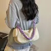 Bolsa de Mão Estilo Coreano 2026 Feminina Nova Bolsa de Mão Transversal Verão Versátil Japonesa Tecida Única Alça de Ombro Moda Bolsa de Ombro