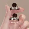 Pinza de pelo pequeña de garra con cabeza de princesa, moda femenina, mini pinza para el pelo, pinza de pelo de agarre medio exquisita de alta gama, pinza lateral, accesorio para el pelo de flequillo