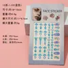 Pegatinas rojas para cejas transfronterizas nuevas pegatinas de maquillaje de escenario para niños pegatinas de maquillaje accesorios faciales pegatinas faciales de diamantes brillantes pegatinas de maquillaje para ojos