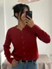 Cardigan de Tricô Cinza Floral Estilo Preguiçoso de Alta Qualidade com Gola Redonda para Mulheres, Novo Modelo para 2026, Jaqueta de Tricô de Botão Único