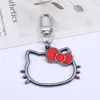Aleación color gota de aceite hueco gato KT colgante colgante diy hecho a mano equipaje llavero funda para auriculares bolsa decoración
