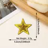 Parche Bordado de Estrella de Cinco Puntas con Purpurina de Nuevo Estilo, Accesorios de Ropa y Equipaje de Venta Caliente Transfronteriza, Parche Decorativo Termoadhesivo