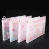 Bolsa transparente gruesa para documentos, bolsa con cremallera de PP, bolsa para archivos, estuche para lápices para estudiantes de primaria y secundaria, bolsa de almacenamiento portátil A4, al por mayor